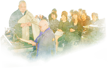 供養法要の様子イラスト