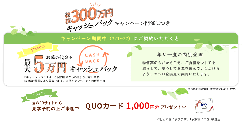 優待券プレゼント